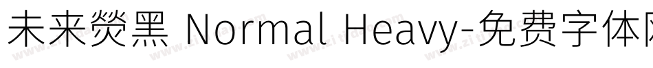 未来熒黑 Normal Heavy字体转换